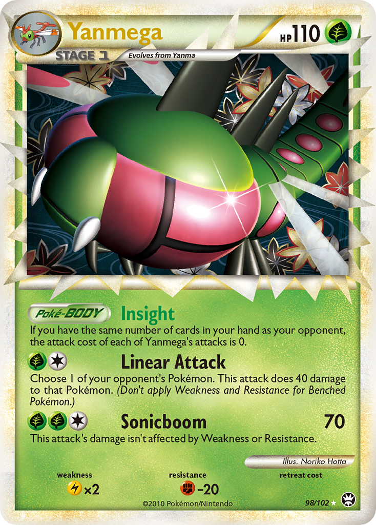 Yanmega (98/102) [HeartGold & SoulSilver: Triumphant] | Jomio and Rueliete's Cards and Comics