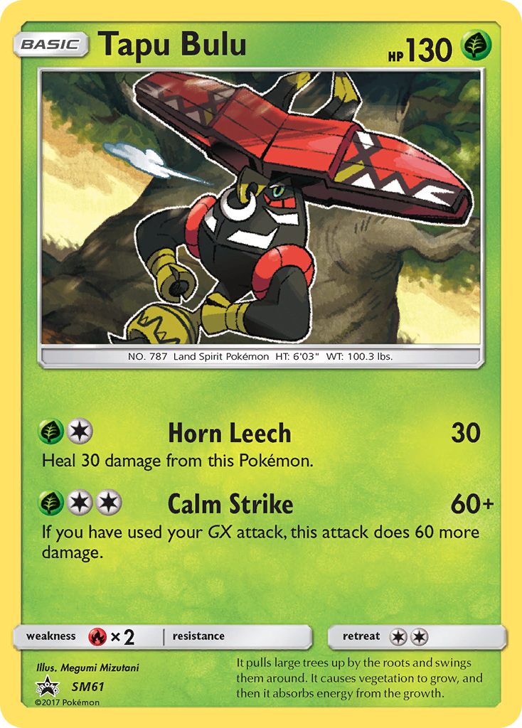 Tapu Bulu (SM61) [Sun & Moon: Black Star Promos] | Jomio and Rueliete's Cards and Comics