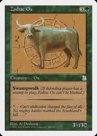 Zodiac Ox [Portal Three Kingdoms] | Jomio and Rueliete's Cards and Comics
