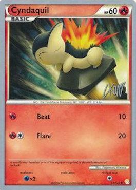 Cyndaquil (61/123) (Reshiphlosion - Christopher Kan) [World Championships 2011] | Jomio and Rueliete's Cards and Comics
