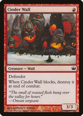 Cinder Wall [Duel Decks: Knights vs. Dragons] | Jomio and Rueliete's Cards and Comics