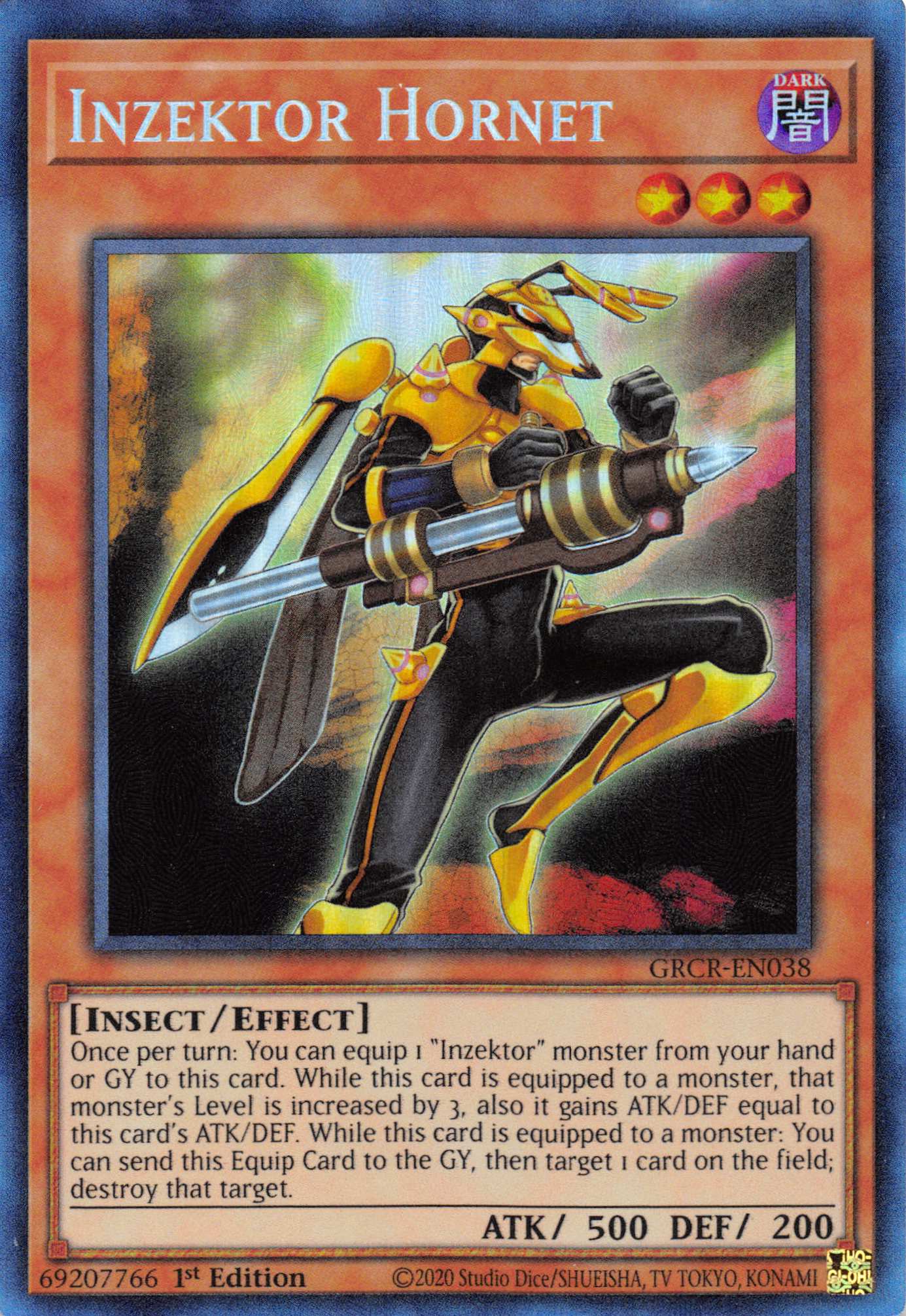 Inzektor Hornet [GRCR-EN038] Collector's Rare | Jomio and Rueliete's Cards and Comics