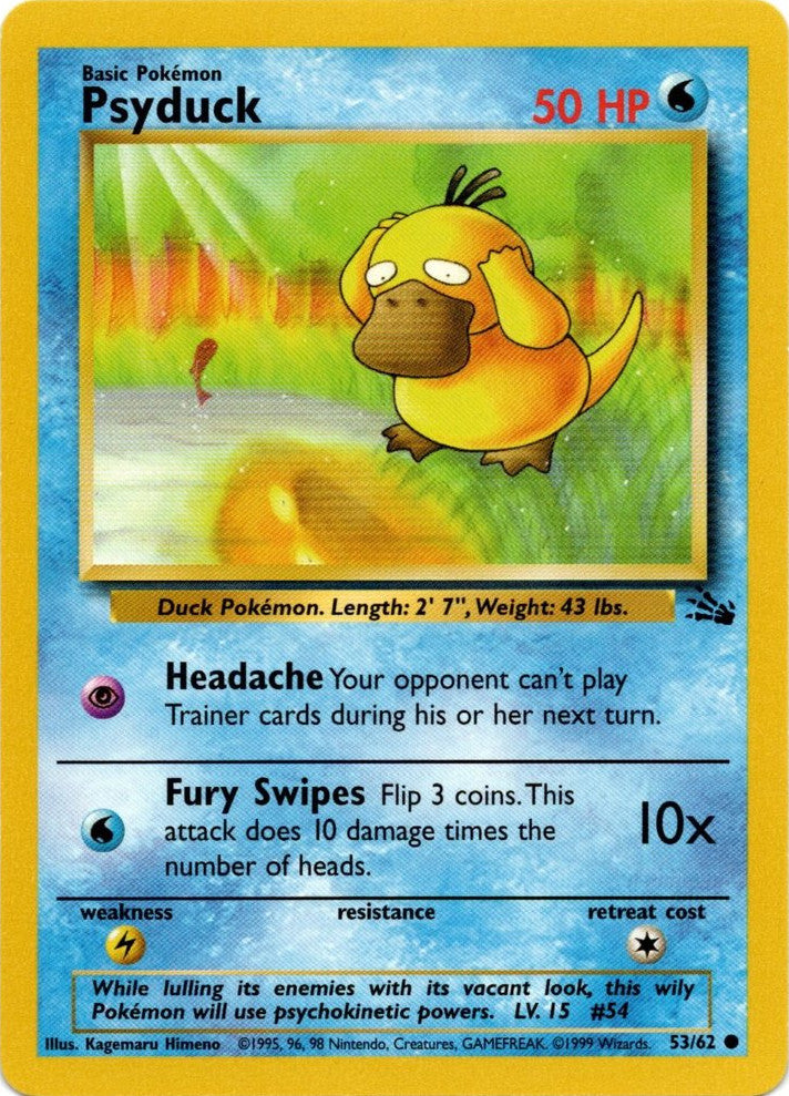 Psyduck (53/62) [Fossil Unlimited] | Jomio and Rueliete's Cards and Comics