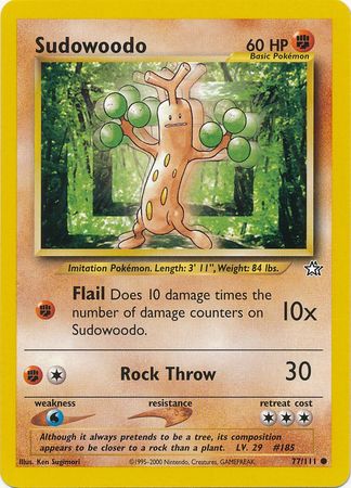 Sudowoodo (77/111) [Neo Genesis Unlimited] | Jomio and Rueliete's Cards and Comics