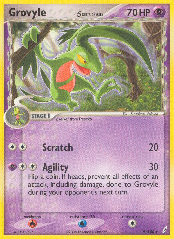 Grovyle(19/100) (Delta Species) [EX: Crystal Guardians] | Jomio and Rueliete's Cards and Comics