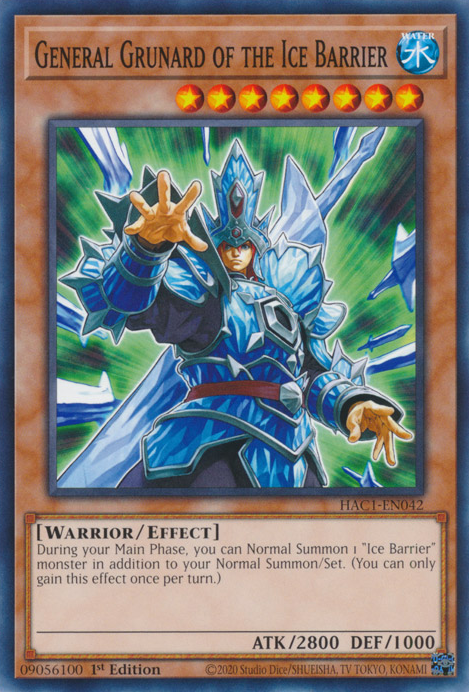 General Grunard of the Ice Barrier [HAC1-EN042] Common | Jomio and Rueliete's Cards and Comics