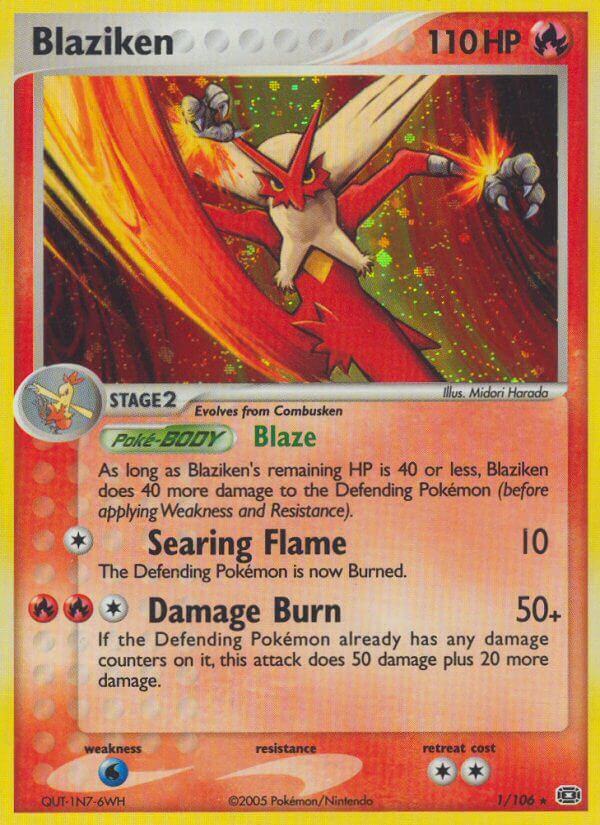 Blaziken (1/106) (Theme Deck Exclusive) [EX: Emerald] | Jomio and Rueliete's Cards and Comics