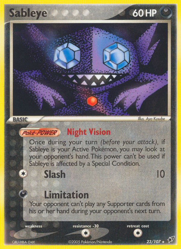 Sableye (23/107) [EX: Deoxys] | Jomio and Rueliete's Cards and Comics