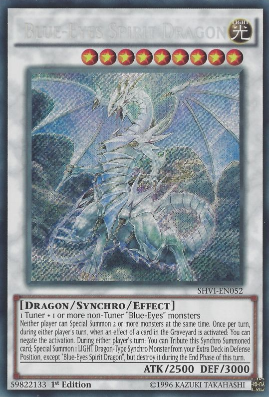 Blue-Eyes Spirit Dragon [SHVI-EN052] Secret Rare | Jomio and Rueliete's Cards and Comics