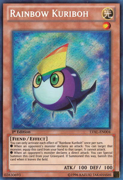 Rainbow Kuriboh [LVAL-EN004] Secret Rare | Jomio and Rueliete's Cards and Comics
