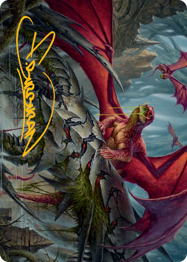 Hoarding Broodlord Art Card (Gold-Stamped Signature) [March of the Machine Art Series] | Jomio and Rueliete's Cards and Comics