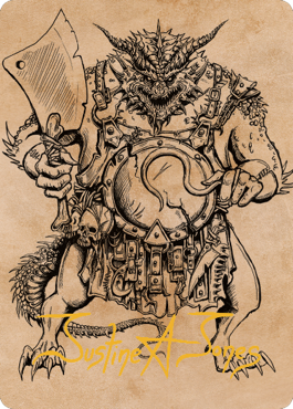 Thrakkus the Butcher Art Card (Gold-Stamped Signature) [Commander Legends: Battle for Baldur's Gate Art Series] | Jomio and Rueliete's Cards and Comics