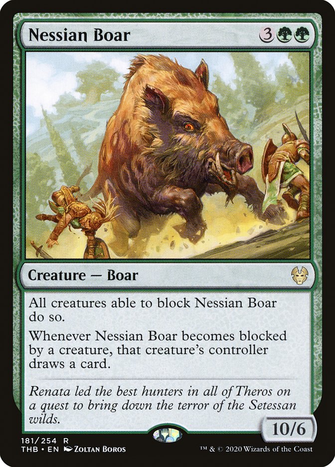 Nessian Boar [Theros Beyond Death] | Jomio and Rueliete's Cards and Comics