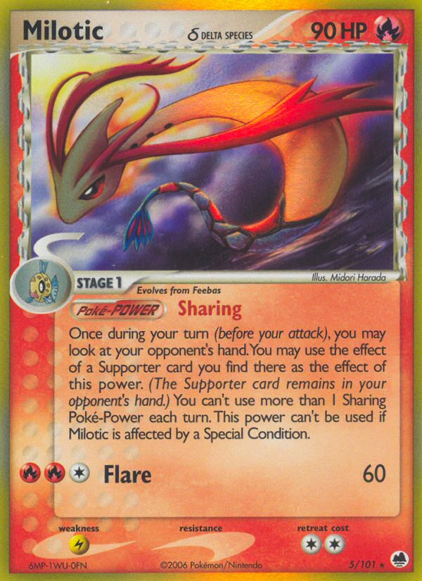 Milotic (5/101) (Delta Species) [EX: Dragon Frontiers] | Jomio and Rueliete's Cards and Comics