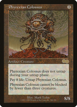 Phyrexian Colossus [Urza's Saga] | Jomio and Rueliete's Cards and Comics