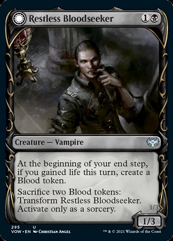 Restless Bloodseeker // Bloodsoaked Reveler (Showcase Fang Frame) [Innistrad: Crimson Vow] | Jomio and Rueliete's Cards and Comics