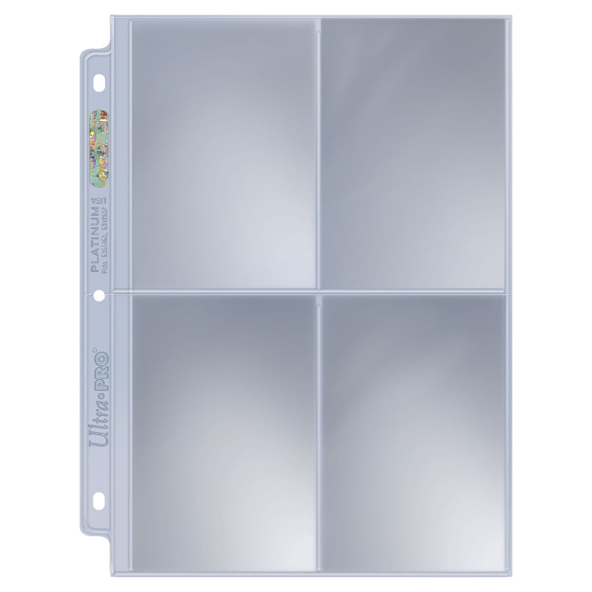 Ultra PRO: Platinum Hologram 4-Pocket Pages - 3-Holes (25-Pack) | Jomio and Rueliete's Cards and Comics