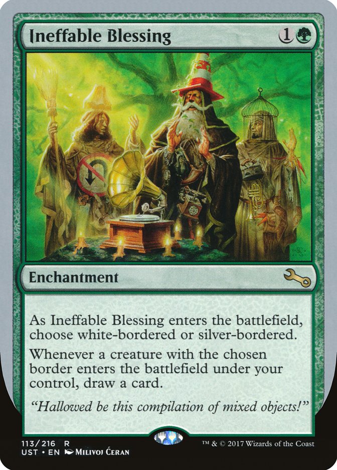Ineffable Blessing ("choose white-bordered or silver-bordered") [Unstable] | Jomio and Rueliete's Cards and Comics