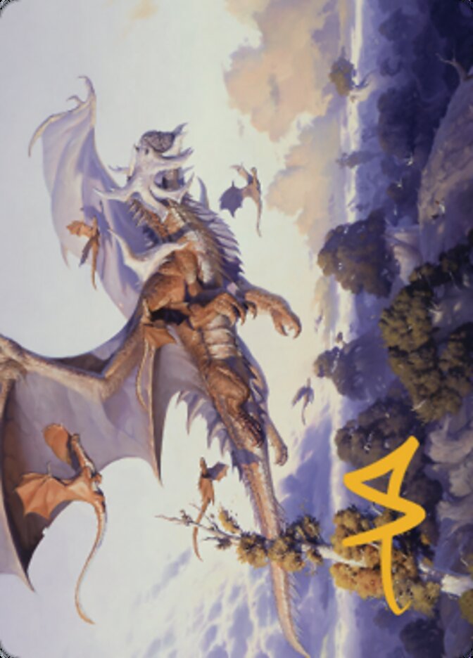 Rith, Liberated Primeval Art Card (Gold-Stamped Signature) [Dominaria United Art Series] | Jomio and Rueliete's Cards and Comics