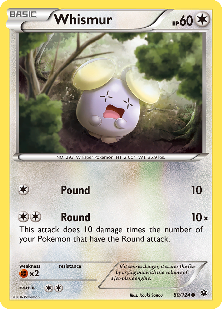 Whismur (80/124) [XY: Fates Collide] | Jomio and Rueliete's Cards and Comics