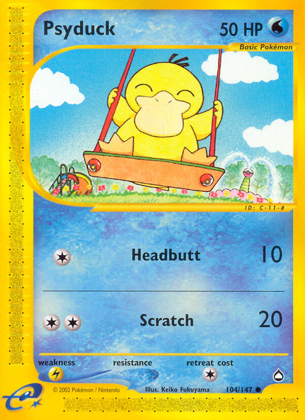 Psyduck (104/147) [Aquapolis] | Jomio and Rueliete's Cards and Comics