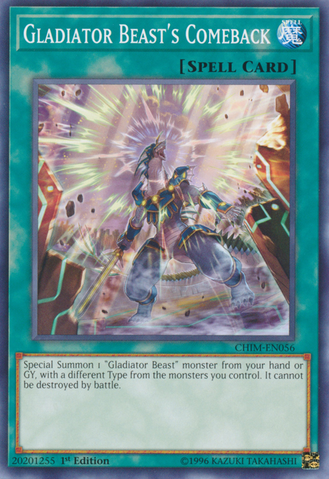 Gladiator Beast's Comeback [CHIM-EN056] Common | Jomio and Rueliete's Cards and Comics