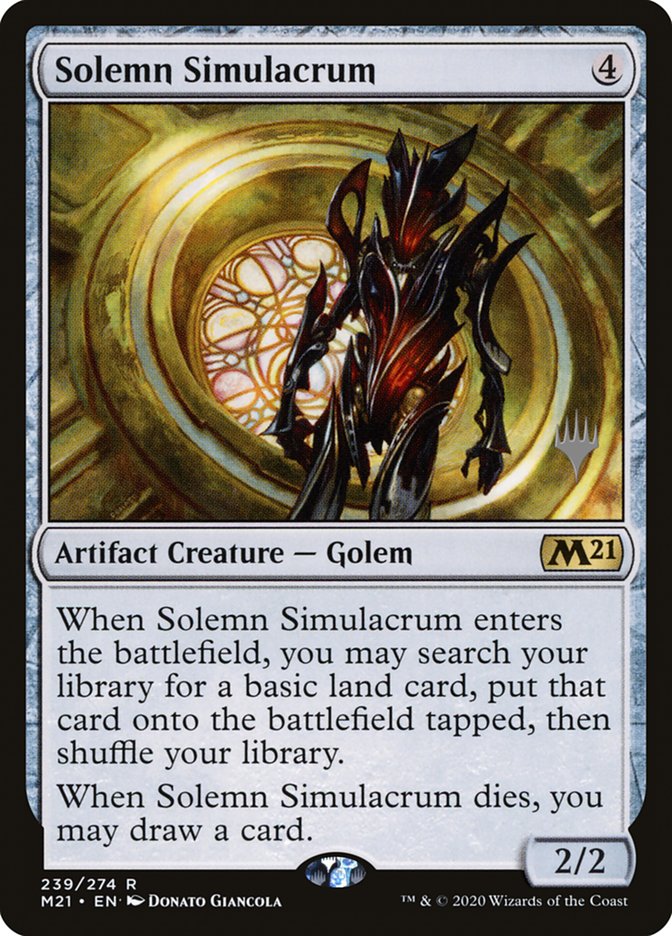 Solemn Simulacrum (Promo Pack) [Core Set 2021 Promos] | Jomio and Rueliete's Cards and Comics