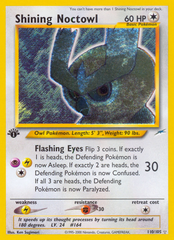 Shining Noctowl (110/105) [Neo Destiny 1st Edition] | Jomio and Rueliete's Cards and Comics