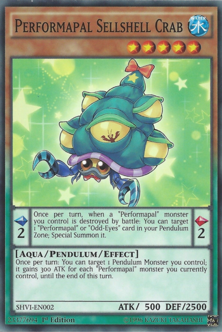 Performapal Sellshell Crab [SHVI-EN002] Common | Jomio and Rueliete's Cards and Comics