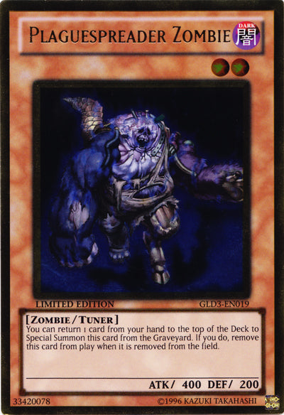 Plaguespreader Zombie [GLD3-EN019] Gold Rare | Jomio and Rueliete's Cards and Comics