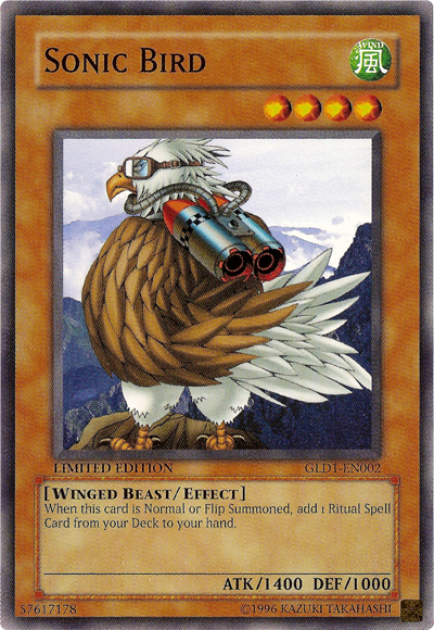 Sonic Bird [GLD1-EN002] Common | Jomio and Rueliete's Cards and Comics