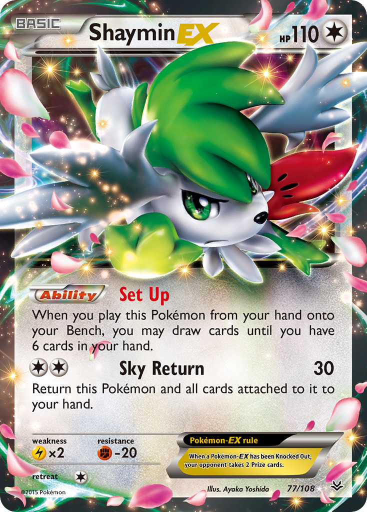Shaymin EX (77/108) [XY: Roaring Skies] | Jomio and Rueliete's Cards and Comics