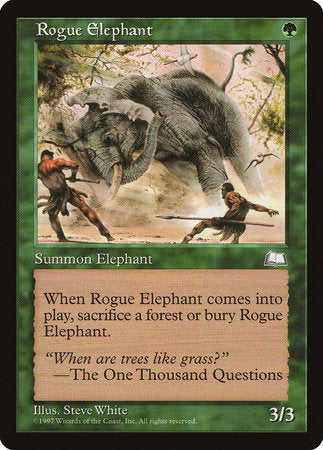 Rogue Elephant [Weatherlight] | Jomio and Rueliete's Cards and Comics