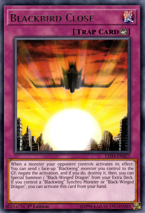 Blackbird Close [LED3-EN027] Rare | Jomio and Rueliete's Cards and Comics