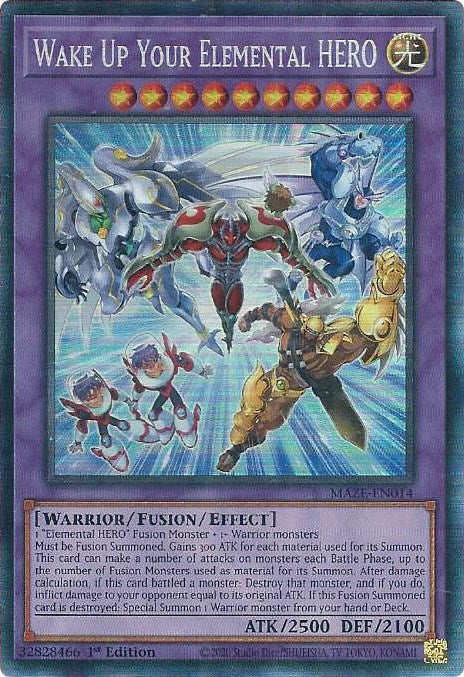 Wake Up Your Elemental HERO [MAZE-EN014] Collector's Rare | Jomio and Rueliete's Cards and Comics