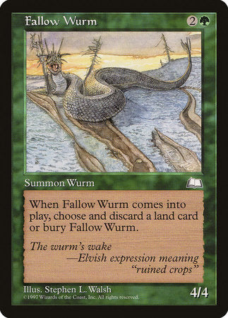 Fallow Wurm [Weatherlight] | Jomio and Rueliete's Cards and Comics