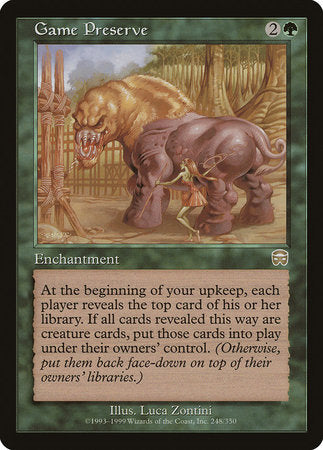 Game Preserve [Mercadian Masques] | Jomio and Rueliete's Cards and Comics