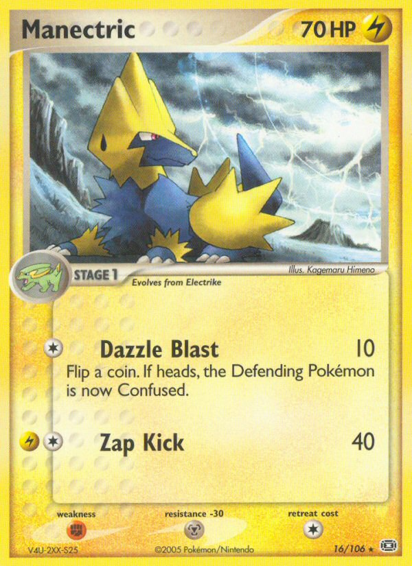 Manectric (16/106) [EX: Emerald] | Jomio and Rueliete's Cards and Comics