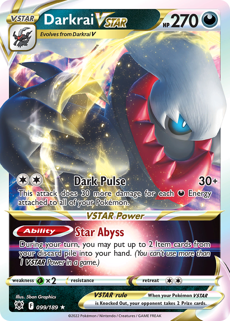 Darkrai VSTAR (099/189) (Jumbo Card) [Sword & Shield: Astral Radiance] | Jomio and Rueliete's Cards and Comics