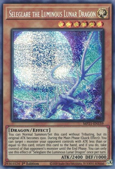 Seleglare the Luminous Lunar Dragon [MP21-EN159] Prismatic Secret Rare | Jomio and Rueliete's Cards and Comics