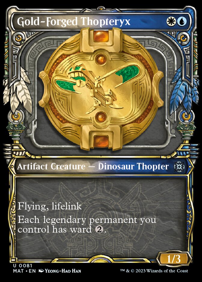 Gold-Forged Thopteryx (Showcase) [March of the Machine: The Aftermath] | Jomio and Rueliete's Cards and Comics