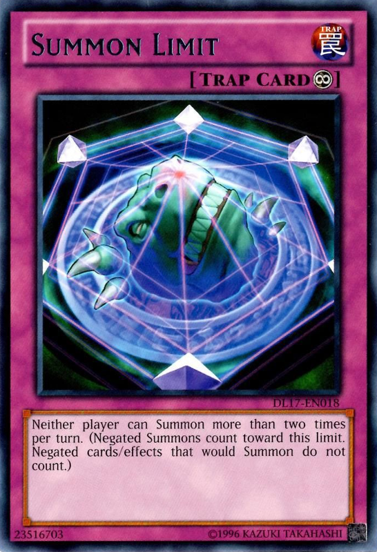 Summon Limit (Purple) [DL17-EN018] Rare | Jomio and Rueliete's Cards and Comics