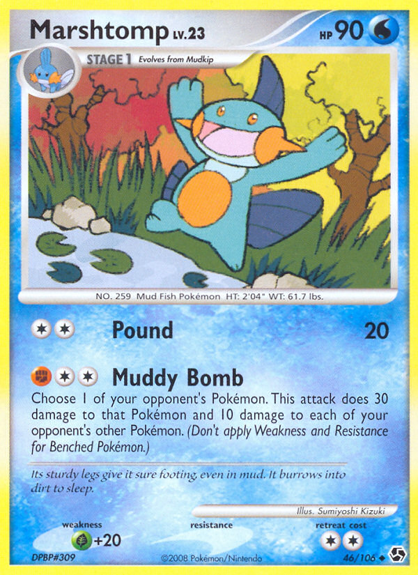 Marshtomp (46/106) [Diamond & Pearl: Great Encounters] | Jomio and Rueliete's Cards and Comics