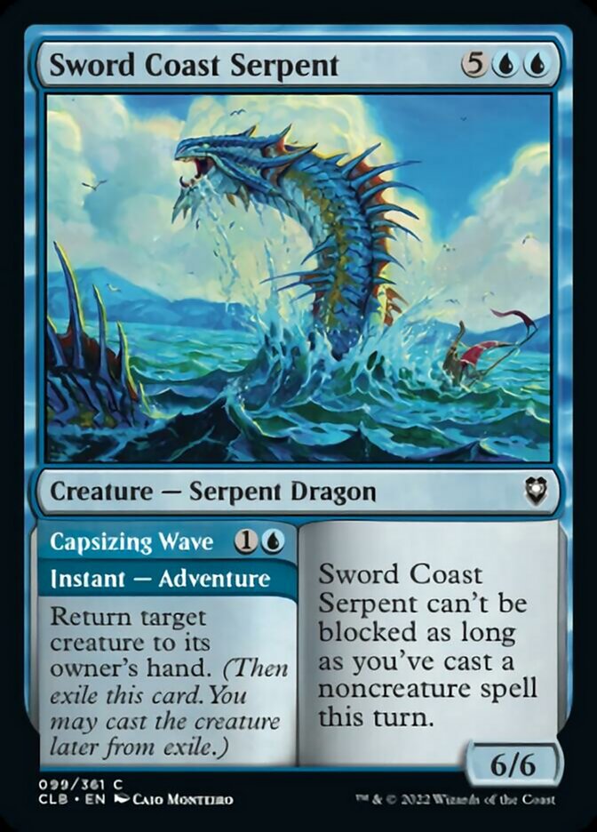 Sword Coast Serpent // Capsizing Wave [Commander Legends: Battle for Baldur's Gate] | Jomio and Rueliete's Cards and Comics