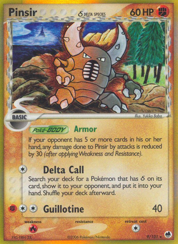 Pinsir (9/101) (Delta Species) [EX: Dragon Frontiers] | Jomio and Rueliete's Cards and Comics