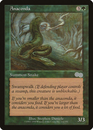 Anaconda [Urza's Saga] | Jomio and Rueliete's Cards and Comics