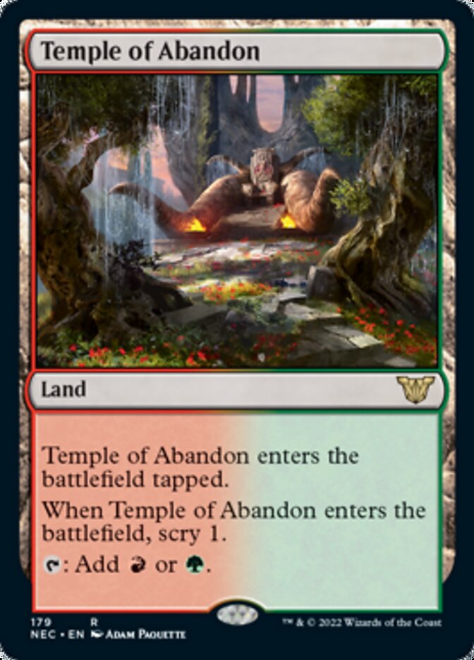 Temple of Abandon [Kamigawa: Neon Dynasty Commander] | Jomio and Rueliete's Cards and Comics