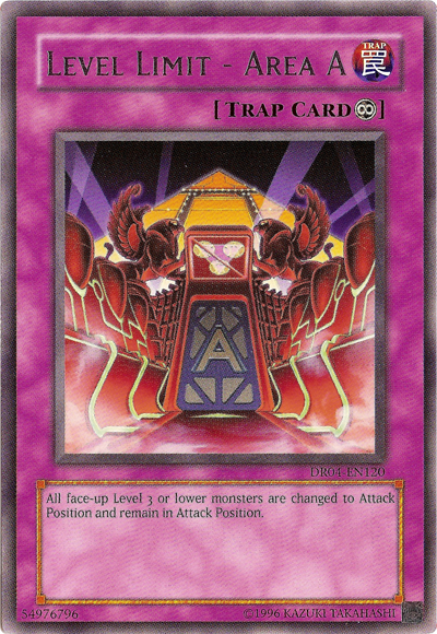 Level Limit - Area A [DR04-EN120] Rare | Jomio and Rueliete's Cards and Comics