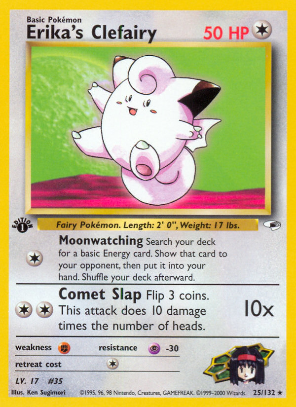 Erika's Clefairy (25/132) [Gym Heroes 1st Edition] | Jomio and Rueliete's Cards and Comics