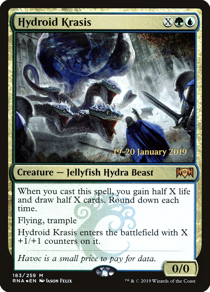 Hydroid Krasis [Ravnica Allegiance Prerelease Promos] | Jomio and Rueliete's Cards and Comics